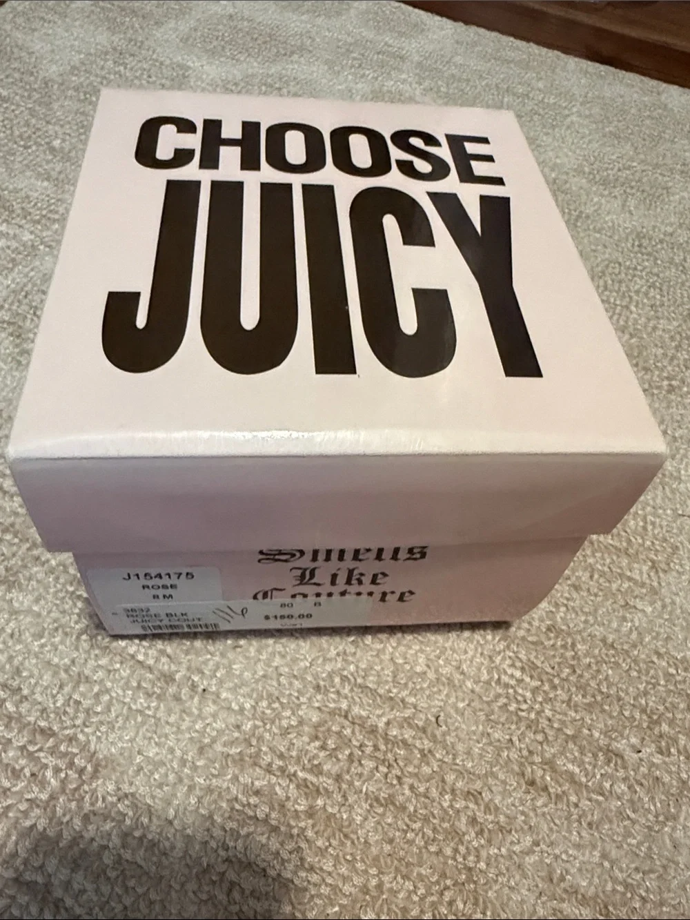 Juicy Couture Black Embroidered Logo Ballet Flats